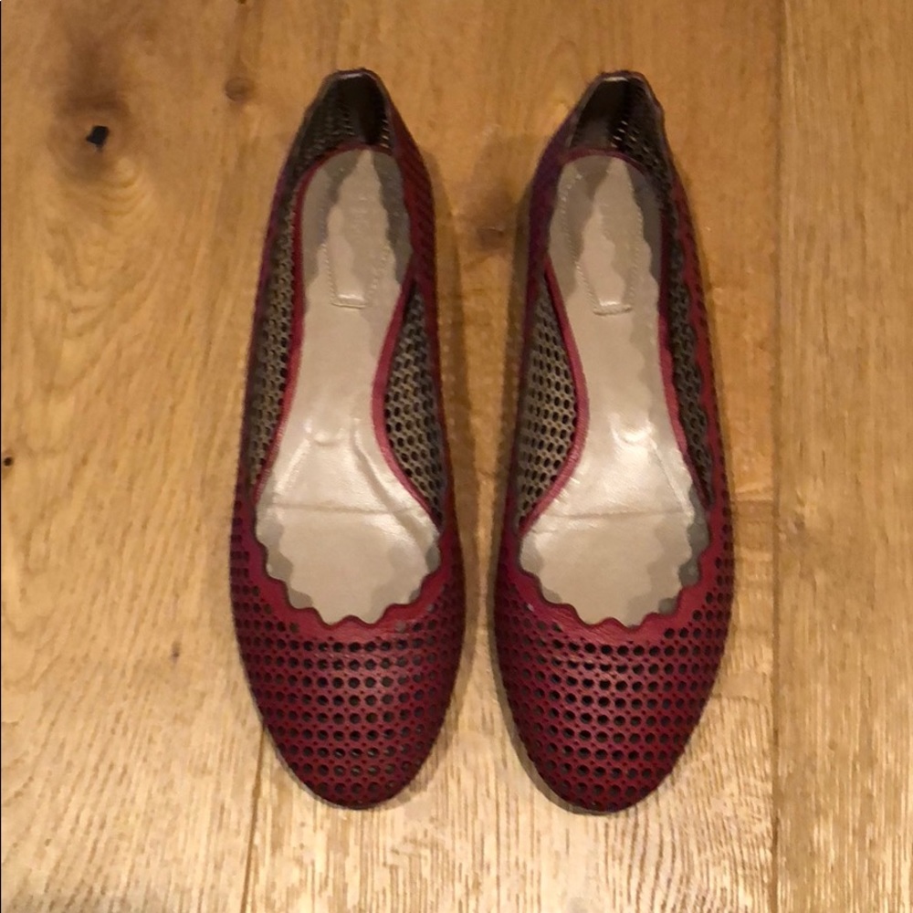 Chloe scalloped ballet flats